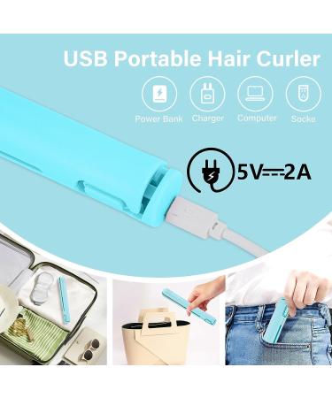 Mini Dual-Purpose Hair Straightener and Curler - Portable Mini Hair Curling Iron (White) - Buy Online on GoSupps.com
