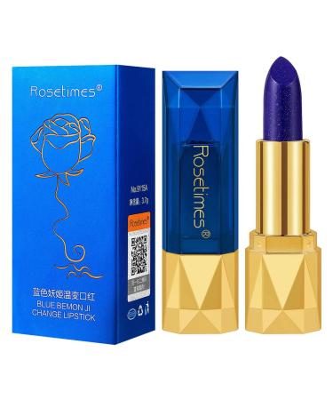 Return 5 Pcs Magic Temperature Color Change Lipstick Magic blue lipstick change color Blue turned to pink Lip Stain Gloss Moisturizing and long lasting waterproof Retorno