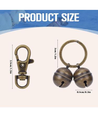 KALIONE Extra Loud Dog & Cat Collar Bell Copper Bells with Snap Clips for Dog Collars Dog Collar Charm Pendant Bells for Small Medium Dogs Cats Pets Tracking - Buy Online on GoSupps.com