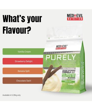 Medi-Evil Nutrition Purely Mass Gainer Protein Powder Chocolate Flavour 5.28kg High Calories - Buy Online on GoSupps.com