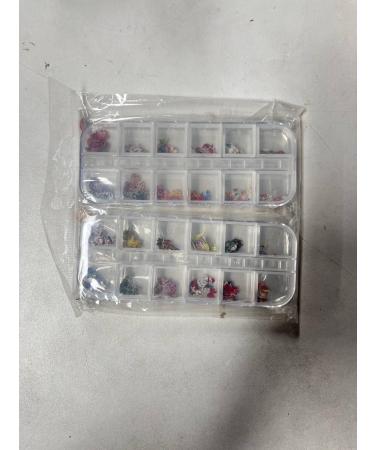 24 Grid Christmas Nail Art Stickers Decals Nail Art Supplies Christmas Santa Elk Flash Snow Deer Wood Pulp 3D Nail Art Decorations Accessories Christmas Nail Sequins - Buy Online on GoSupps.com