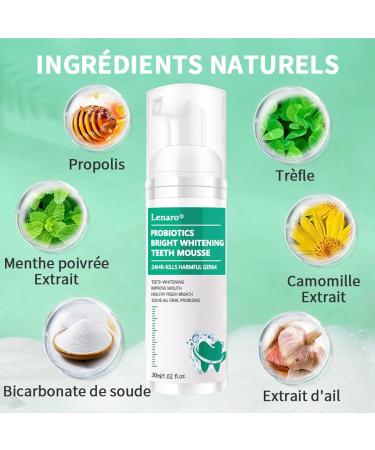 LenaroTM Herbal Brightening Oral Repair Mousse - Natural Teeth Whitener Foam for White Teeth & Fresh Breath | Easy-to-Use Oral Health Solution - Buy Online on GoSupps.com