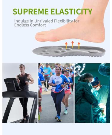Cloud Soles for Men & Women - Energizing Comfort Shoe Inserts for Plantar Fasciitis Breathable Arch Support Insoles - US XL | Green - Buy Online on GoSupps.com