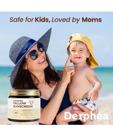 Natural Beef Tallow Sunscreen SPF 50 Daily Sun Care for Extremely Sensitive Acne-Prone & Kid-Safe Skin Non-Toxic Sunblock with 22% Non-Nano Zinc Oxide Clean Formula for Face & Body Sunscreen - Crepey Skin 2.12 Fl Oz (  - Buy Online on GoSupps.com