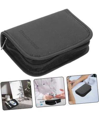DOITOOL Glucose Meter Hard Travel Case - Blood Sugar Monitor Organizer Shell for Convenient Storage of Sphygmomanometer Accessories and Test Lancet - Black - Buy Online on GoSupps.com