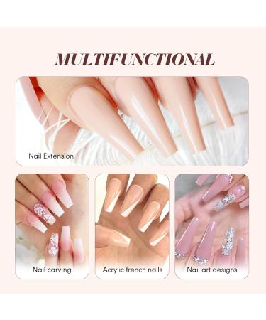 Saviland Acrylic Nail Kit Starter - Clear Pink Nude Acrylic Powder & Monomer - Complete Acrylic Nail Set for Home Practice - Press On Nails & Tools Included - Buy Online on GoSupps.com