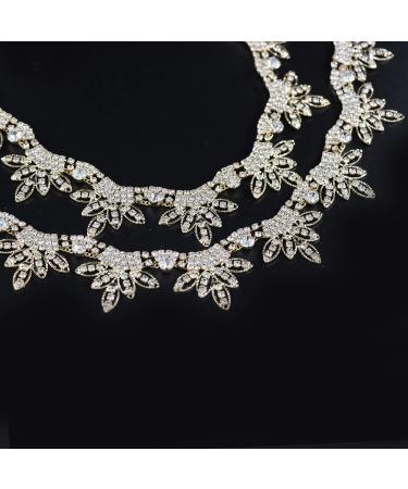 Jerler Gold Tassel Rhinestone Trim Chain - DIY Bridal Embellishments - 1 Yard - Buy Online on GoSupps.com