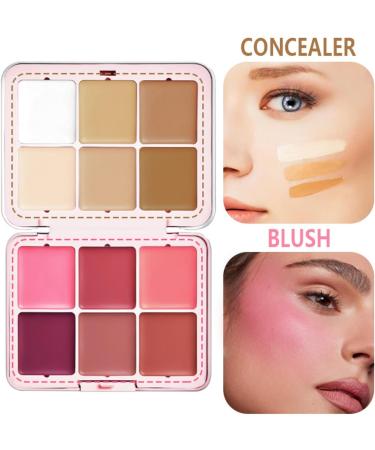 12 Colors Blush and Concealer Palette High Pigmented Full Coverage Matte Contour Palette Long Lasting Waterproof Blendable Blush Blusher Contour and - Buy Online on GoSupps.com