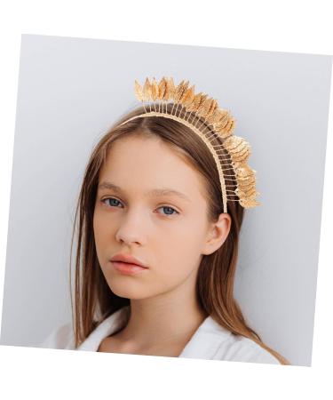 Abaodam Gold Decor Wedding Hair Accessories Headbands Bridal Hair Accessories Women Leaf Headband Leaf Headband for Wedding Headband for Women Leaf Crown Headgear Women's Alloy Leaves - Buy Online on GoSupps.com