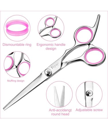 Hair Cutting and Texturing Scissor Set - Professional Hairdressing Scissors for Salon, Barber, Women, Men, and Pets - Pink Set - Buy Online on GoSupps.com