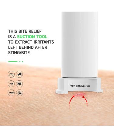 Memine EZ Bites Relief Suction Tool  3 Packs  Vacuum Venom Extractor  Itch Relief for Bee Sting  Remover for Saliva / Venom Left by Bites  Naturally Reduce Itch & Swell  Kid Friendly  White 3 Count-e White - Buy Online on GoSupps.com