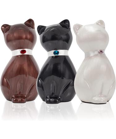 Palace Urns Cat Memorial Urn - Black, White, or Bronze - 42 Cubic Inch Capacity - Cremation Keepsake for Pet's Ashes - Metal Alloy with White Finish - Includes Velvet Drawstring Bag - 8.25x4.25 - Buy Online on GoSupps.com