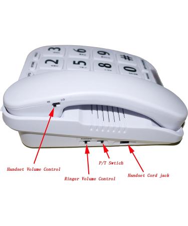 MegFong MF-11W Extra Large Button Phone for Elderly - Loud Handsfree Speakerphone - Perfect for Hearing Impaired - Buy Online on GoSupps.com