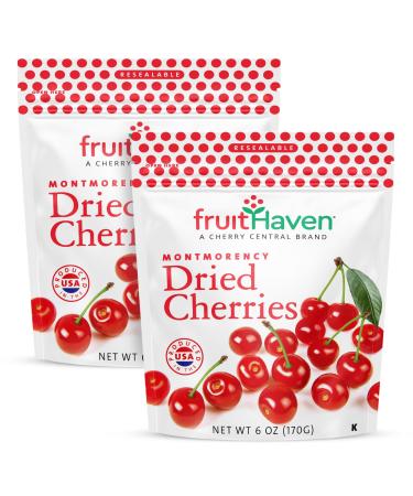 fruitHaven Montmorency Dried Cherries All Natural Gluten Free No Perservatives Good Source of Fiber Vitamins and Minerals Grower Owned Since 1973 (Dried Cherries 2 Pack) Cherry