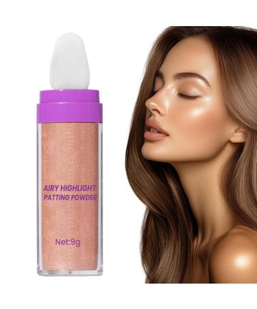 Duqulle Powder Highlighter makeup waterproof whitening powder 9 g waterproof oilregulating highlighter makeup for all skin types face and body brown