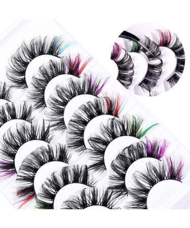 Shop Uranian False Eyelashes Cluster Colored Fluffy Faux Mink Lashes - Dramatic Individual Volume for Women & Girls - Buy Online on GoSupps.com