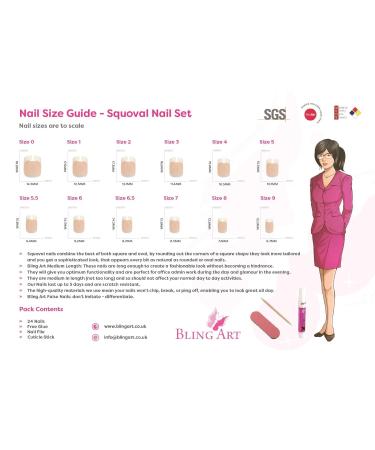 Buy False Nails Bling Art Black Punk French Squoval - 24 Medium Acrylic Tips for Stunning Nail Art - International Shipping Available - Buy Online on GoSupps.com