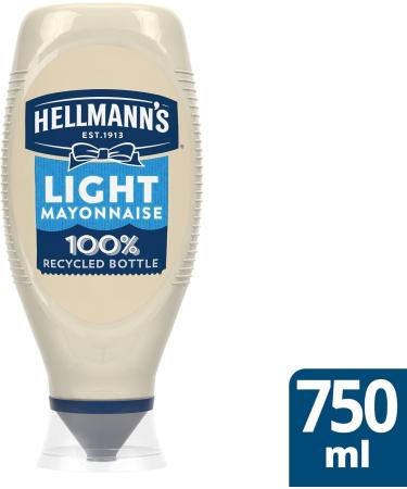 Hellmann's Light Squeezy Mayonnaise - Perfect for Snacks Sandwiches - 2 x 750ml - Made with 100% Free Range Eggs - Omega 3 Source - Vegetarian - No Artificial Colors Boxed Treatz - Buy Online on GoSupps.com