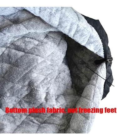 Winter Thicken Wheelchair Warmer Blanket Windproof Fleece Lined Cozy Leg Cover with Zipper 130x66 cm - Buy Online on GoSupps.com