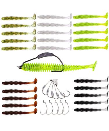 YONGZHI Fishing Lures Shallow Deep Diving Swimbait Crankbait Fishing Wobble Multi Jointed Hard Baits for Bass Trout Freshwater and Saltwater A-paddle lures with hooks