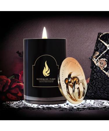 Leather and Lace Soy Candle - 8 oz Hand-Poured Aromatherapy with Built-in Snuffer | Reusable Vessel | Symbol of Balance and Harmony | International Shipping - Buy Online on GoSupps.com