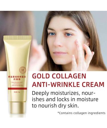 Golden Collagen Face Cream Smoothing Collagen Cream Anti-Wrinkle Moisturizing Face Cream Golden Anti-Wrinkle Cream for Women Firming Face Cream Golden Collagen Korea Cream (2) - Buy Online on GoSupps.com