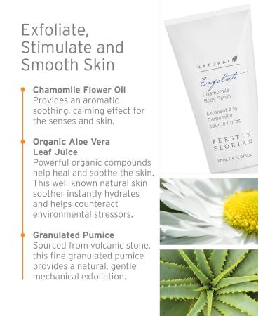 Kerstin Florian Natural Chamomile Body Scrub | Exfoliating Wash for Smooth Skin | Organic Bath & Shower Skincare | 6 fl oz - Buy Online on GoSupps.com