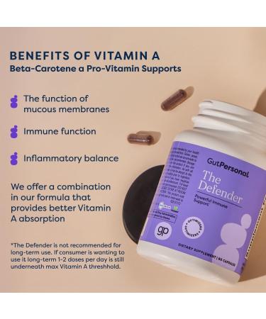 GutPersonal The Defender - Powerful Immune Defense with Vitamin A C and Botanical Extracts Elderberry Echinacea and More for Boosting Immune System with Natural Ingredients (Capsule) - Buy Online on GoSupps.com
