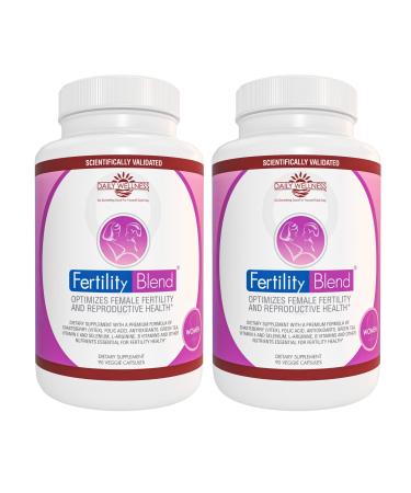 Daily Wellness Fertility Blend for Women - Fertility Supplements for Women Conception Fertility Prenatal Vitamins Trying to Conceive Progesterone Supplements Cycle Support Conception Pills - 2 Pack 90 Count (Pack of 2)