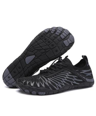 Ashion unisex barefoot shoes men bathing shoes women breathable light water shoes summer beach shoes slipproof swimming shoes aquasiums 39 EU gray black