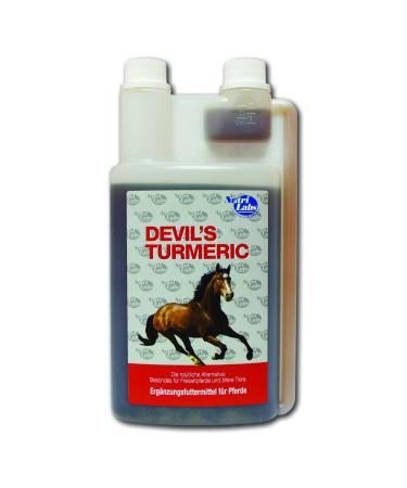 NutriLabs Devil's Turmeric Movement Juice for Horses 1 Liter - With Currine Extract and Devil's Claw - Horse - Horse Food Supplement - Horse Movement - Yellow Root