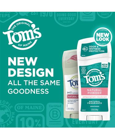 Tom's of Maine Women's Natural Powder Antiperspirant Deodorant 2.25 oz | Packaging May Vary - Buy Online on GoSupps.com