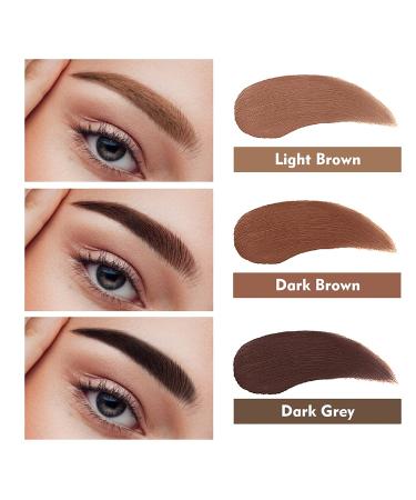 Eyebrow Stamp Stencil Kit - Perfect Brows with Brow Stamp Makeup Powder and 10 Reusable Stencils in Dark Brown | Long-lasting, Waterproof Eyebrow Shaping Kit - Buy Online on GoSupps.com