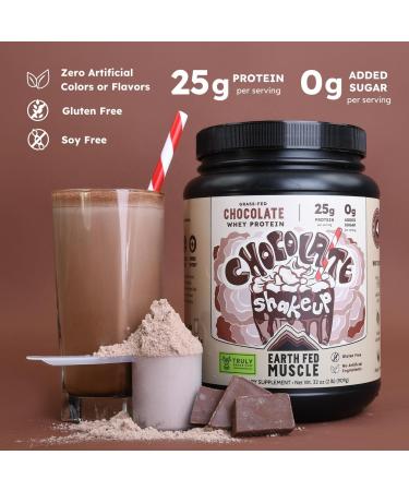 Earth Fed Muscle Ca-Cow! Chocolate - 2lb Truly Grass Fed Whey Protein No Fillers Non-GMO Soy Free Hormone Free - Buy Online on GoSupps.com