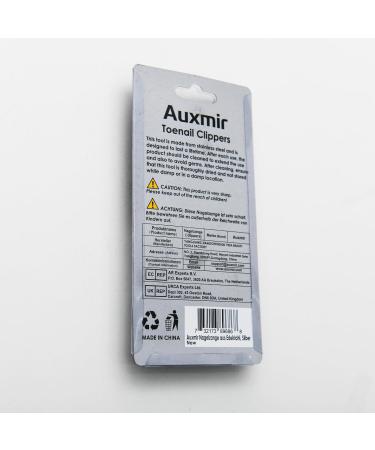 Auxmir Stainless Steel Toenail Clippers - Sharp Curved Nippers for Thick or Ingrown Nails - Safety Cover Included - Buy Online on GoSupps.com