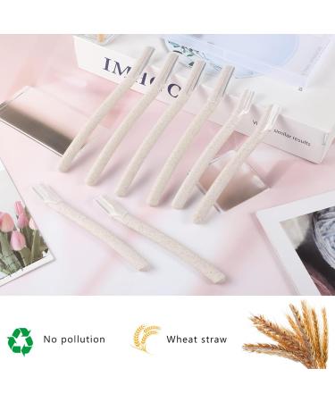 8PCS WheatStraw Dermaplaning Blades for Women - Facial Peach Fuzz Remover and Eyebrow Razor - Buy Online on GoSupps.com