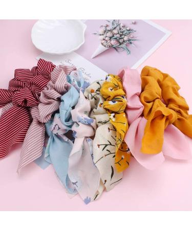 ACO-UINT 20 Pack Adorable Chiffon Bow Hair Scrunchies for Women - Elastic Bulk Scrunchies Hair Accessories for Girls - Multi-Colored - Buy Online on GoSupps.com