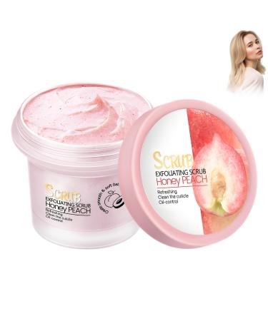 Crsetmyth Peach Body Scrub Cream 100 g peach body scrub peach body scrub deep cleansing increases metabolism and reduces fat natural body scrub for all skin types