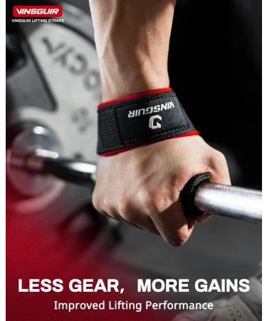 Vinsguir Lifting Straps with Padded Wrist Support for Weightlifting & Deadlift - Gym Workout Straps for Men and Women (Pair) - Buy Online on GoSupps.com