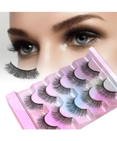 5 Pairs Natural False Eye Lashes 3D Multi-Layer Fake Eyelashes Extension Dense and Fluffy False Eyelash Cluster Naturally Curled False Eyelashes for Women Eye Makeup Type 4 - Buy Online on GoSupps.com