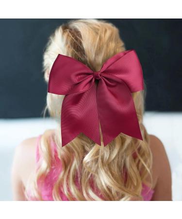 24 PCS Large Maroon Cheer Bows - Hair Accessories for Cheerleaders & Sports Teams - Buy Online on GoSupps.com