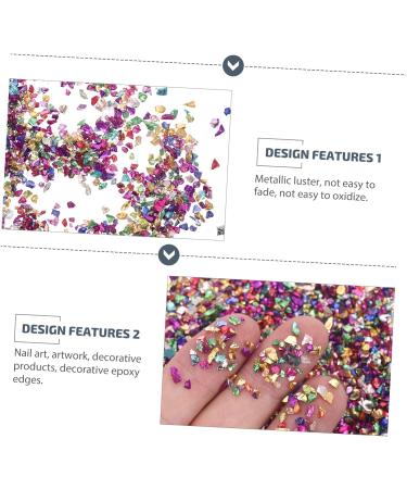 minkissy 1 Glass Chip 3D Nail Charms Colorful Rhinestones Glass Nail DIY Epoxy Fillers Nail Crushed Glass Vintage Vase Irregular Glass Charms Flower Vases Bulk Bottle Jewelry Drill Filling 0.5X0.3cm Colorful - Buy Online on GoSupps.com