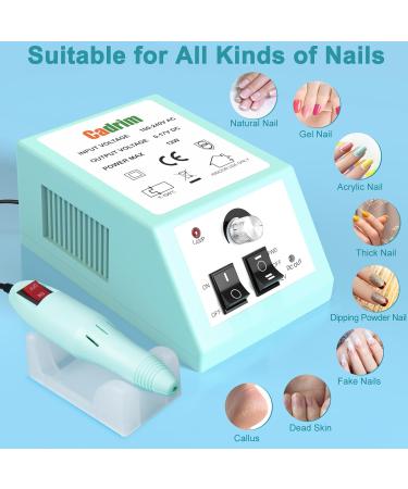  Electrical Nail Cutter Set - 20 000 RPM Electric Nail File for Manicure & Pedicure - Perfect for Nail Studio & DIY - Green  - Buy Online on GoSupps.com