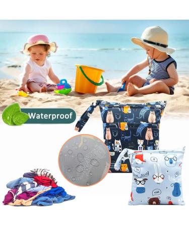 Wet Bag HOTLIKE Dry Wet Bag 3 PCS Nappy Bag for Cloth Diapers Travel Bag Organiser Waterproof Reusable Produce Bags with Handle and 2 Zipper Pockets Wet Suit Bag for Trip Beach Daycare Gym (Black) - Buy Online on GoSupps.com