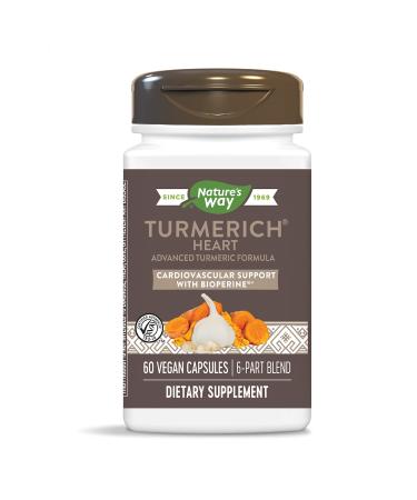 Nature's Way TurmeRich Heart Advanced Tumeric Formula, 60 Capsules 60 Count (Pack of 1)