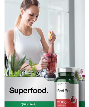 Horb ach Beet Root Powder Capsules | 220 Non-GMO Gluten Free Pills | Herbal Extract Supplement for Energy & Wellness - Buy Online on GoSupps.com
