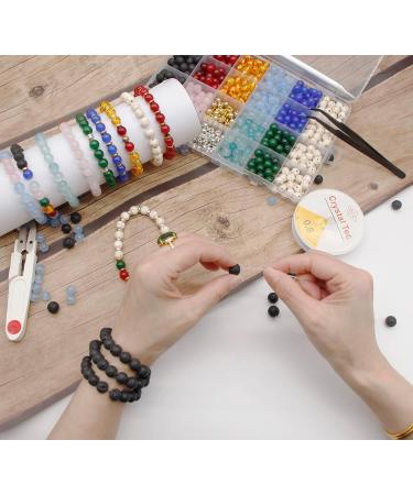 Pava 520pcs 7 Chakra Natural Stone Beads 8mm DIY Jewelry Making Kit - Buy Online on GoSupps.com