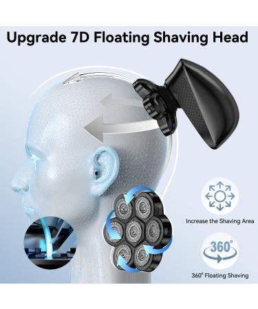 PEACEONE 7D Waterproof Rotary Head Shaver for Bald Men | 5-in-1 Grooming Kit | USB Rechargeable with LED Display | Ideal Wet/Dry Hair Trimmer - Buy Online on GoSupps.com