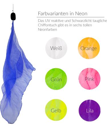 Diabolo UV Glow Poi Blue - Angel Wings Soft Spinning Pois for Beginners & Professionals | 60cm Spiral Pois - Buy Online on GoSupps.com