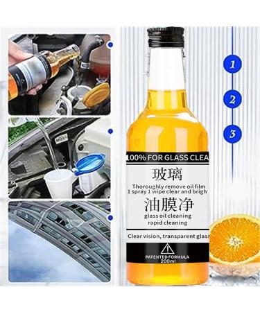 200ml Oil Film Remover for Glass Car Windshield Cleaner Automotive Glass Oil Film Cleaner Car Glass Oil Film Stain Removal Cleaner Quickly and Easily Restore Glass Clarity (2 Pcs) - Buy Online on GoSupps.com